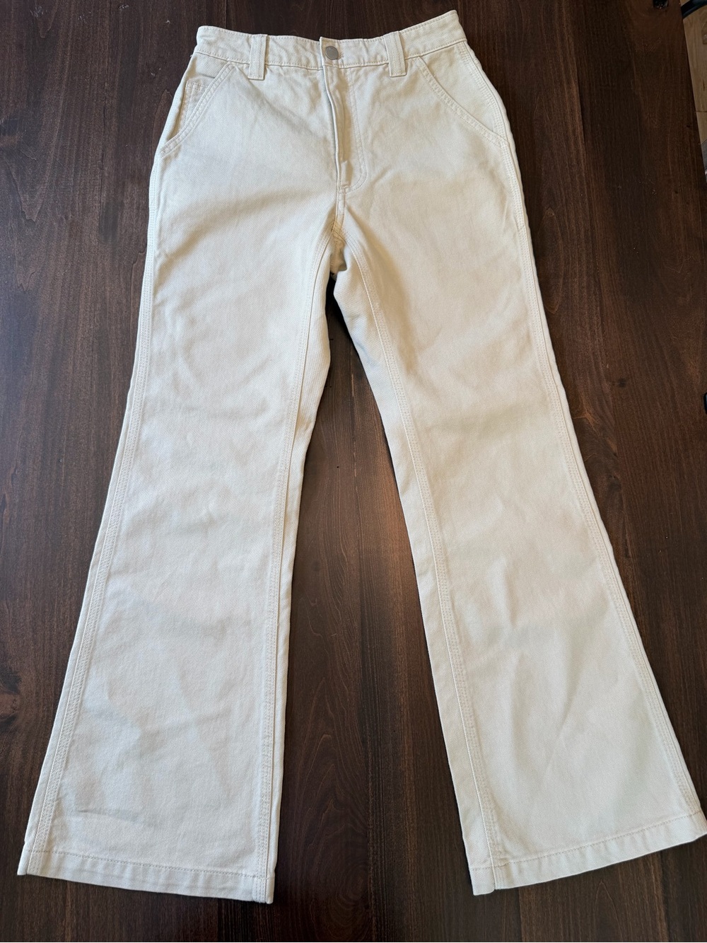 TNA Cream Flare Pants